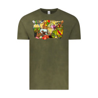 Vintage Olive lunch lady coffee cups Vintage Tee - Zillion Design Studio