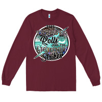 Burgundy the thunder rolls and the lightnin strikes Long Sleeve Tee - SublimationCraftShop