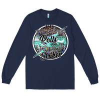 Navy the thunder rolls and the lightnin strikes Long Sleeve Tee - SublimationCraftShop