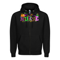 Black halloween nurse Zipper Hoodie - AdoDesignShop