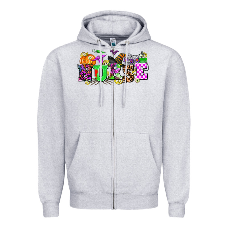 Halloween Nurse Zipper Hoodie by AdoDesignShop | Teevron