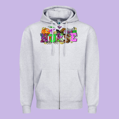 Halloween Nurse Zipper Hoodie Designed By Adodesignshop
