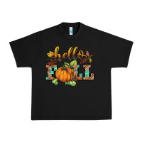 Black hello fall pumpkin Urban Heavy Tee - BarkalooDesign