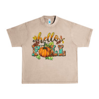 French Oak hello fall pumpkin Urban Heavy Tee - BarkalooDesign