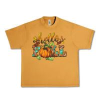 Peanut Butter hello fall pumpkin Urban Heavy Tee - BarkalooDesign