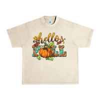 Sandshell hello fall pumpkin Urban Heavy Tee - BarkalooDesign