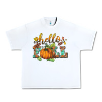 White hello fall pumpkin Urban Heavy Tee - BarkalooDesign