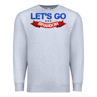 Heather Grey Let's Go Brandon Premium Sweatshirt - Jasminsmagicworld