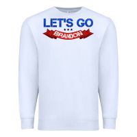 White Let's Go Brandon Premium Sweatshirt - Jasminsmagicworld
