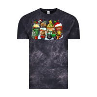 Cloud Black Christmas tractor coffee cups Vintage Tee - Zillion Design Studio