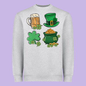 Pot Of Gold Heavyweight Sweatshirt Designed By Maliassmallbusiness