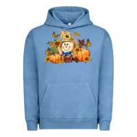 Pigment Pebble Blue fall scarecrow Urban Hoodie - LillyAllenDesigns