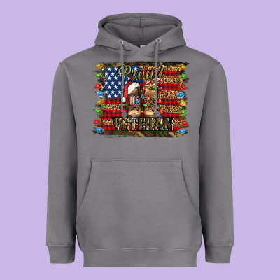 Proud Veteran Christmas Army Heavyweight Hoodie Designed By Jasminsmagicworld