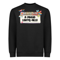 Black proud ally Heavyweight Sweatshirt - MaliasSmallBusiness