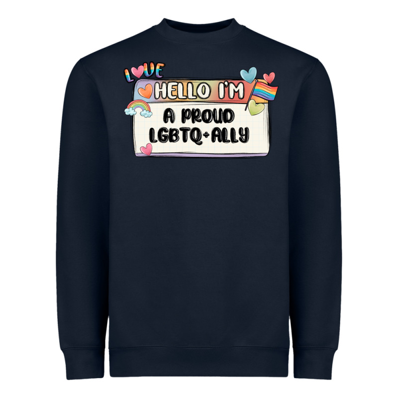 Proud Ally Heavyweight Sweatshirt by MaliasSmallBusiness | Teevron