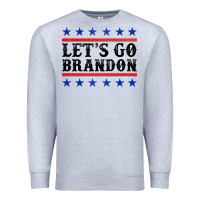 Heather Grey Let's Go Brandon American Flag Premium Sweatshirt - Jasminsmagicworld