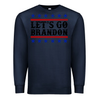 Navy Let's Go Brandon American Flag Premium Sweatshirt - Jasminsmagicworld