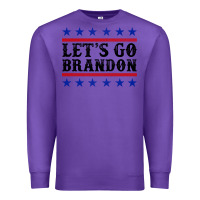 Purple Let's Go Brandon American Flag Premium Sweatshirt - Jasminsmagicworld