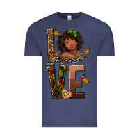 Vintage Denim love melanin Vintage Tee - texasbilliewilder