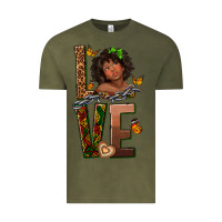 Vintage Olive love melanin Vintage Tee - texasbilliewilder