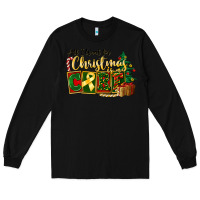 Black all i want for christmas is cure childhood cancer Long Sleeve Tee - FaDigitalArtStudio