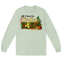 Matcha all i want for christmas is cure childhood cancer Long Sleeve Tee - FaDigitalArtStudio