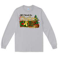 Moon Dust all i want for christmas is cure childhood cancer Long Sleeve Tee - FaDigitalArtStudio