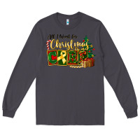 Smoke all i want for christmas is cure childhood cancer Long Sleeve Tee - FaDigitalArtStudio