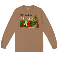 Toasted Coconut all i want for christmas is cure childhood cancer Long Sleeve Tee - FaDigitalArtStudio
