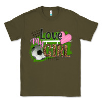 Army Green love my girl soccer Classic Tee - HRA Design Shop