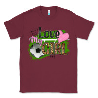 Burgundy love my girl soccer Classic Tee - HRA Design Shop
