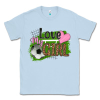 Dusty Blue love my girl soccer Classic Tee - HRA Design Shop