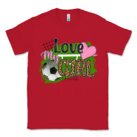 Red love my girl soccer Classic Tee - HRA Design Shop