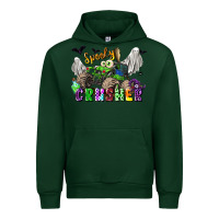 Forest Green spooky crusher monster truck Urban Hoodie - LillyAllenDesigns