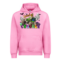 Fuchsia Pink spooky crusher monster truck Urban Hoodie - LillyAllenDesigns