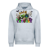 Heather Grey spooky crusher monster truck Urban Hoodie - LillyAllenDesigns