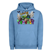 Pigment Pebble Blue spooky crusher monster truck Urban Hoodie - LillyAllenDesigns
