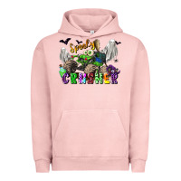 Pigment Salmon spooky crusher monster truck Urban Hoodie - LillyAllenDesigns