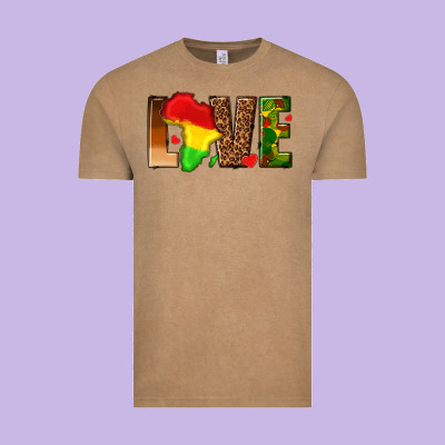 Vintage Tee love melanin with african map