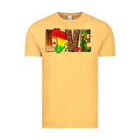 Vintage Mustard love melanin with african map Vintage Tee - texasbilliewilder