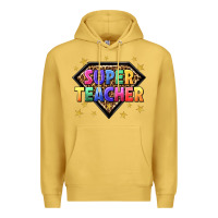 Antique Gold super teacher with leopard Premium Hoodie - NancyCooperArtShop