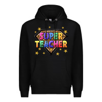 Black super teacher with leopard Premium Hoodie - NancyCooperArtShop