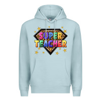 Blue Mist super teacher with leopard Premium Hoodie - NancyCooperArtShop