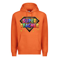 Carrot super teacher with leopard Premium Hoodie - NancyCooperArtShop