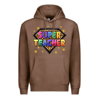 Chestnut super teacher with leopard Premium Hoodie - NancyCooperArtShop