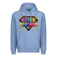 Colony Blue super teacher with leopard Premium Hoodie - NancyCooperArtShop
