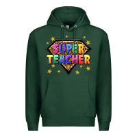 Sports Green super teacher with leopard Premium Hoodie - NancyCooperArtShop