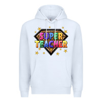 White super teacher with leopard Premium Hoodie - NancyCooperArtShop