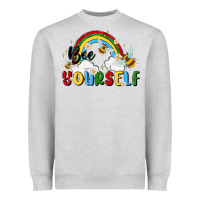 Heather Grey bee yourself Heavyweight Sweatshirt - MaliasSmallBusiness