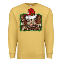 Antique Gold Christmas background baby calf Premium Sweatshirt - BarkalooDesign
